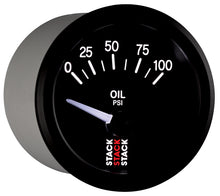 Charger l&#39;image dans la galerie, Autometer Stack Instruments 52mm 0-100 PSI 1/8in NPTF Electronic Oil Pressure Gauge - Black