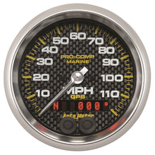 Cargar imagen en el visor de la galería, Autometer Marine Carbon Fiber Ultra-Lite 3-3/8in 120MPH GPS Speedometer Gauge