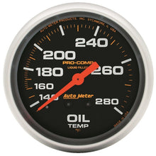 Laden Sie das Bild in den Galerie-Viewer, Autometer Liquid Filled Mechanical 66.7mm 140-280 deg F Oil Termperature Gauge Includes 12 ft Tubing