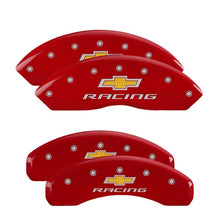 Cargar imagen en el visor de la galería, MGP 4 Caliper Covers Engraved Front &amp; Rear MGP Red finish silver ch