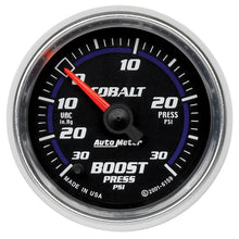 Carica l&#39;immagine nel visualizzatore di Gallery, Autometer Cobalt 52mm 30 PSI Electronic Boost Gauge