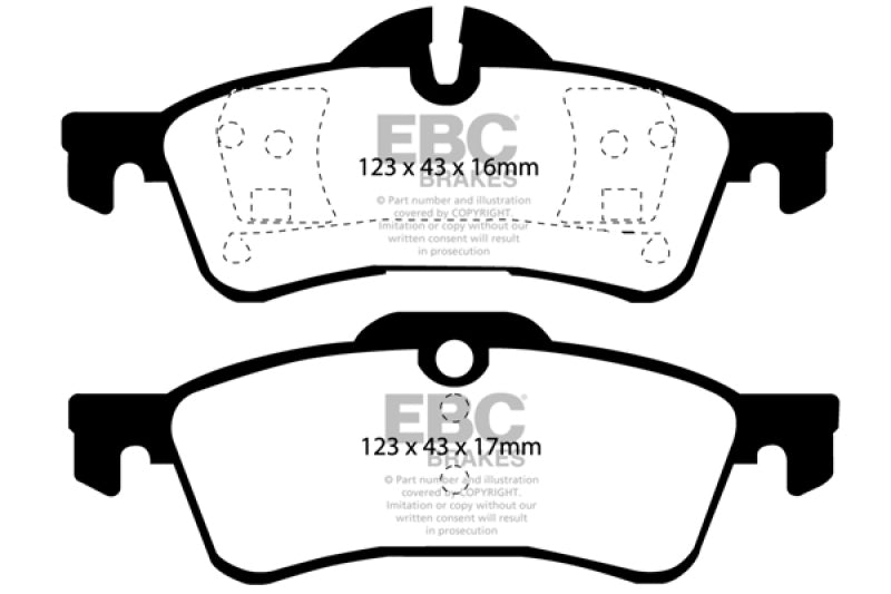 EBC 04-06 Mini Hardtop 1.6 Ultimax2 Rear Brake Pads