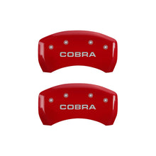 Carica l&#39;immagine nel visualizzatore di Gallery, MGP Rear set 2 Caliper Covers Engraved Rear Cobra Red finish silver ch