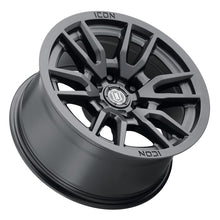 Charger l&#39;image dans la galerie, ICON Vector 6 17x8.5 6x120 0mm Offset 4.75in BS 67mm Bore Satin Black Wheel