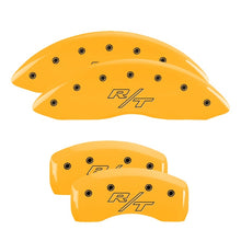 गैलरी व्यूवर में इमेज लोड करें, MGP 4 Caliper Covers Engraved Front &amp; Rear MGP Yellow Finish Black Char 2001 Chevrolet Corvette