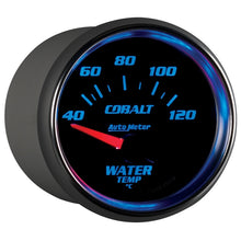 Carica l&#39;immagine nel visualizzatore di Gallery, Autometer Cobalt 52mm Short Sweep Electronic 40-120 Deg C Water Temprature Gauge