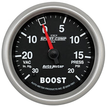 Load image into Gallery viewer, Autometer Sport-Comp II VAC/Boost 2 5/8in 30 IN HG-20PSI Mechanical Gauge