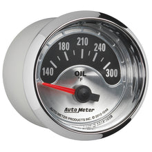 Cargar imagen en el visor de la galería, Autometer American Muscle 2-1/16in Short Sweep Electric 140-300 Deg F Oil Temp Gauge