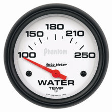 Charger l&#39;image dans la galerie, Autometer Phantom 66mm 100-250 Deg F Short Sweep Electonic Water Temperature Gauge