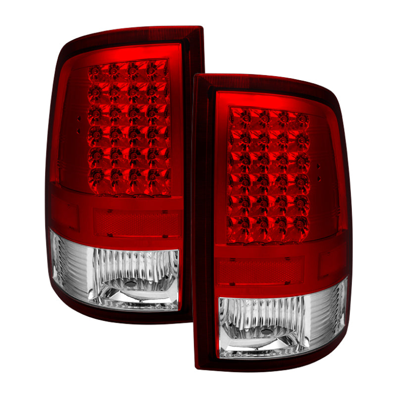 Xtune Dodge Ram 1500 09-14 LED Tail Lights Incandescent Model Only Red Clear ALT-JH-DR09-LED-RC