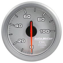 Cargar imagen en el visor de la galería, Autometer Airdrive 2-1/6in Oil Pressure Gauge 0-100 PSI - Silver