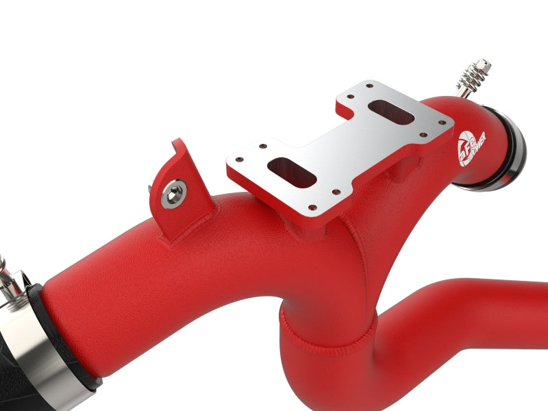 AFE BladeRunner 3in Aluminum Hot Charge Pipe Red