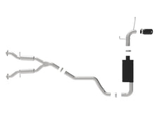 Carica l&#39;immagine nel visualizzatore di Gallery, aFe Large Bore HD 3in 304 SS Cat-Back Exhaust w/ Black Tips 14-19 Jeep Grand Cherokee (WK2) V6-3.6L