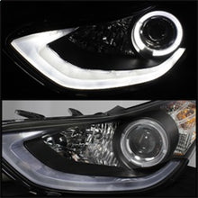 Cargar imagen en el visor de la galería, Spyder Hyundai Elantra 11-13 Projector Headlights LED Halo DRL Blk PRO-YD-HYELAN11-DRL-BK