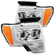 Cargar imagen en el visor de la galería, AlphaRex 09-14 Ford F-150 PRO-Series Projector Headlights Plank Style Chrm w/Activ Light/Seq Signal