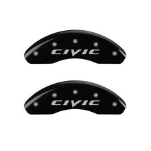 Charger l&#39;image dans la galerie, MGP Front set 2 Caliper Covers Engraved Front 2015/Civic Black finish silver ch