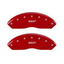 गैलरी व्यूवर में इमेज लोड करें, MGP 4 Caliper Covers Engraved Front &amp; Rear MGP Red finish silver ch