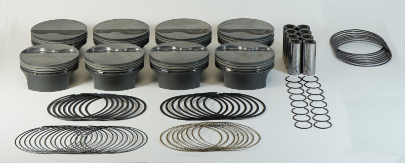 Mahle MS Piston Set GM LS 416ci 4.070in Bore 4in Stk 6.125in Rod .927 Pin -4cc 11.1 CR Set of 8