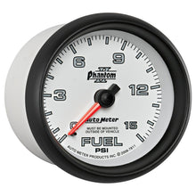 Charger l&#39;image dans la galerie, Autometer Phantom II 2-5/8in 0-15PSI Mechanical Fuel Pressure Gauge