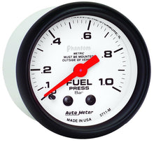 Charger l&#39;image dans la galerie, Autometer Phantom 2-1/16in 0-1.0 Bar Mechanical Fuel Pressure Gauge