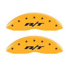 गैलरी व्यूवर में इमेज लोड करें, MGP 4 Caliper Covers Engraved Front &amp; Rear RT1-Truck Yellow finish black ch