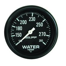 गैलरी व्यूवर में इमेज लोड करें, Autometer AutoGage 2 5/8in Mechanical 100-200 Deg Water Temp Gauge - Black