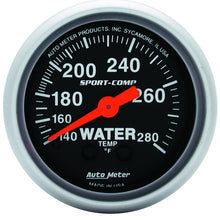 Carica l&#39;immagine nel visualizzatore di Gallery, Autometer 2-1/16in 140-280 Degree F Mechanical Water Temp Sport-Comp Gauge