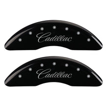 Cargar imagen en el visor de la galería, MGP 4 Caliper Covers Engraved Front Cadillac Engraved Rear XTS Black finish silver ch