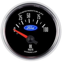 Laden Sie das Bild in den Galerie-Viewer, Autometer Ford 2-1/16in. 100 PSI Electric Oil Pressure Gauge