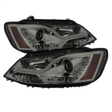 Cargar imagen en el visor de la galería, Spyder Volkswagen Jetta 11-14 Projector Headlights Halogen Light Tube DRL Smke PRO-YD-VJ11-LTDRL-SM