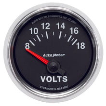 Laden Sie das Bild in den Galerie-Viewer, Autometer GS 52mm 8-18 Volts Short Sweep Electronic Voltmeter Gauge