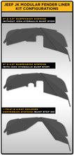 Carica l&#39;immagine nel visualizzatore di Gallery, ICON 07-18 Jeep Wrangler JK Modular Front Fender Liner Kit - Black