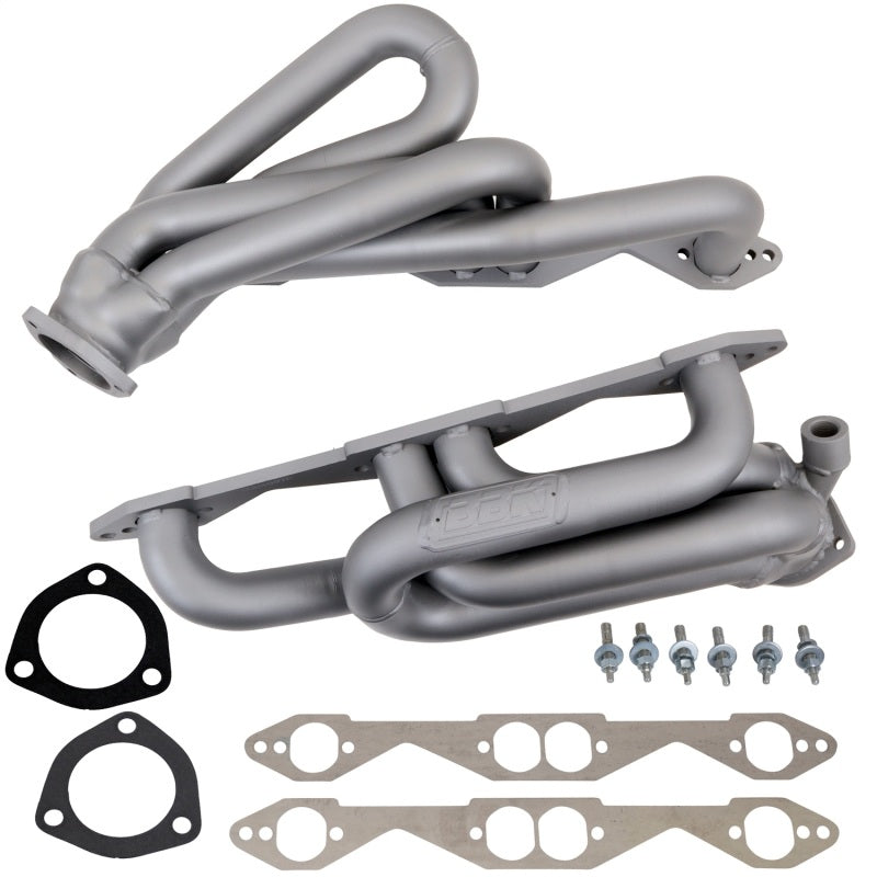 BBK 96-98 GM Truck SUV 5.0 5.7 Shorty Tuned Length Exhaust Headers - 1-5/8 Chrome