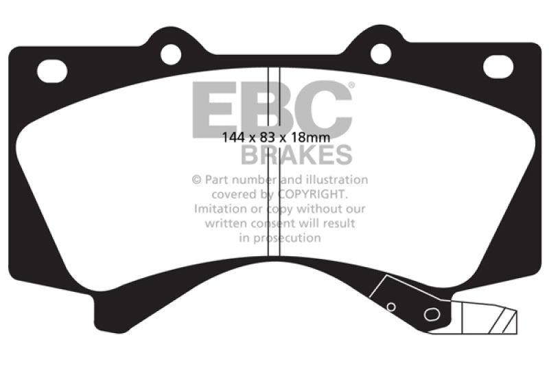 EBC 07+ Toyota Tundra 4.0 Redstuff Front Brake Pads