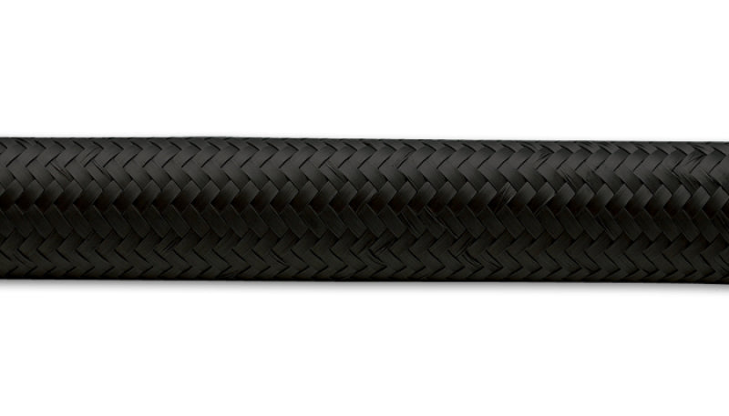 Vibrant -8 AN Black Nylon Braided Flex Hose (5 foot roll)