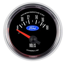 Laden Sie das Bild in den Galerie-Viewer, Autometer Ford 2-1/16in. 18V Electric Voltmeter Gauge