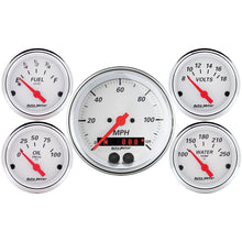 Carica l&#39;immagine nel visualizzatore di Gallery, Autometer Arctic White 3-3/8in Electric Speedometer with 2-1/16in Volt/Water/Oil/Fuel