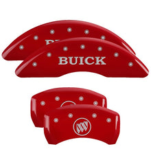 Carica l&#39;immagine nel visualizzatore di Gallery, MGP 4 Caliper Covers Engraved Front &amp; Rear MGP Red finish silver ch