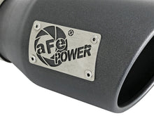 Cargar imagen en el visor de la galería, aFe MACH Force-Xp 3in 304 SS Metallic Black Exhaust Tip 3in In x 4-1/2in Out x 9in L Bolt-On Left