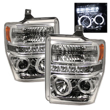 Load image into Gallery viewer, Spyder Ford F250/350/450 Super Duty 08-10 Projector Headlights LED Halo LED Chrm PRO-YD-FS08-HL-C