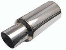 Carica l&#39;immagine nel visualizzatore di Gallery, Injen 2 3/8 Universal Muffler w/Titanium burnt rolled Tip and stainless steel resonated inner wall