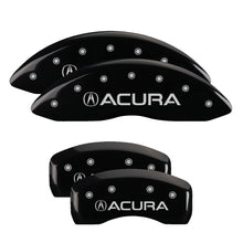 Carica l&#39;immagine nel visualizzatore di Gallery, MGP 4 Caliper Covers Engraved Front &amp; Rear Acura Black finish silver ch