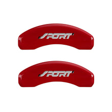 Load image into Gallery viewer, MGP 4 Caliper Covers Engraved Front &amp; Rear No bolts/Sport Red finish silver ch