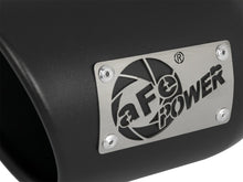 Cargar imagen en el visor de la galería, aFe MACH Force-Xp 409 SS Exhaust Tip Black (Left Side) 3in In x 4-1/2in Out x 9in L Clamp-On