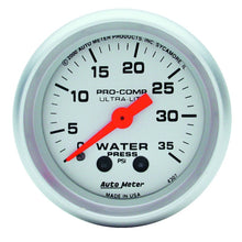 Load image into Gallery viewer, Autometer Ultra-Lite 52mm 35 PSI Mechanical Water Pressure Gauge