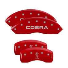 Carica l&#39;immagine nel visualizzatore di Gallery, MGP Rear set 2 Caliper Covers Engraved Rear Tiffany Snake Red finish silver ch