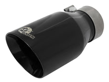 Cargar imagen en el visor de la galería, aFe MACH Force-Xp Univ 304 SS Double-Wall Clamp-On Exhaust Tip - Black - 3in Inlet - 4.5in Outlet