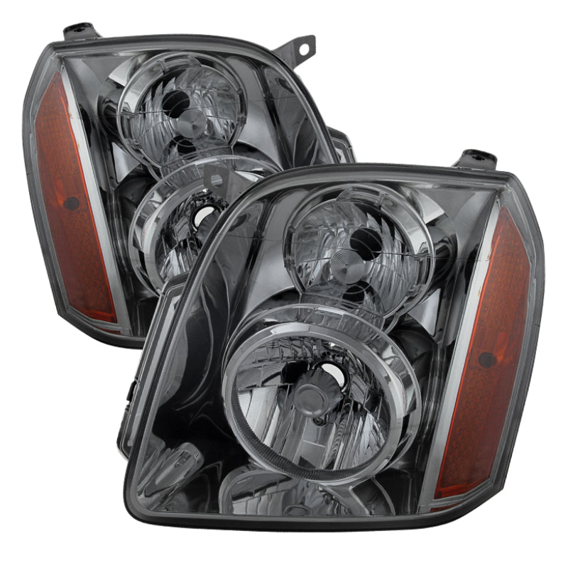 Xtune GMC Yukon/Yukon Xl 07-14 Crystal Headlights Smoke HD-JH-GMCY07-AM-SM