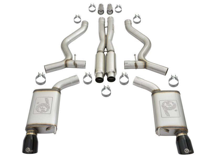 aFe 20-21 Audi RS6 Avant V8 4L (tt) MACH Force-Xp 3in to 2.5in 304 SS Cat-Back Exhaust w/ Black Tip