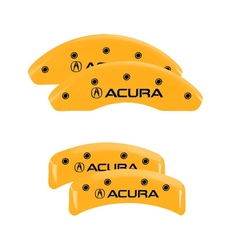 MGP 4 Caliper Covers Engraved Front & Rear MGP Yellow finish black ch